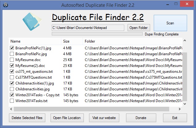 Duplicate File Finder software