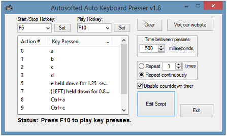logitech keyboard auto clicker